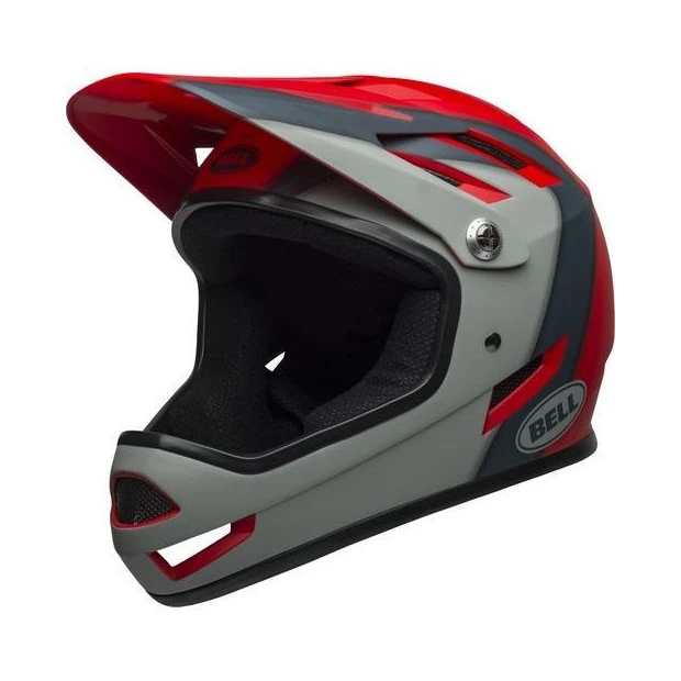 Casque Bell Sanction Rouge/Gris – Image 2