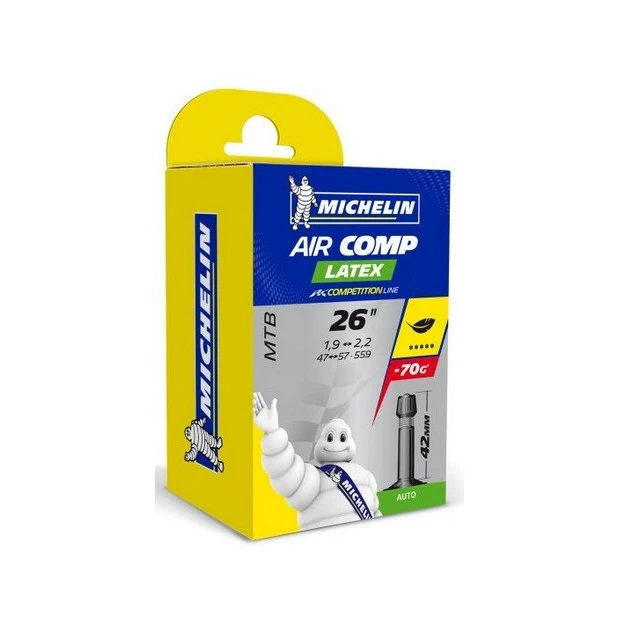 Chambre à Air Michelin AIRCOMP LATEX ATB C4 Schrader 26'