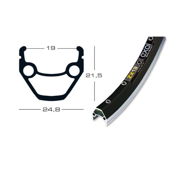 Jante Exal ZX 19 Noir 26' (559 Mm) - 32 T