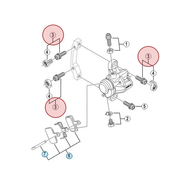 Vis Et Bague Adaptatrice SHIMANO Pour Etrier De Frein BR-M535 – Image 2